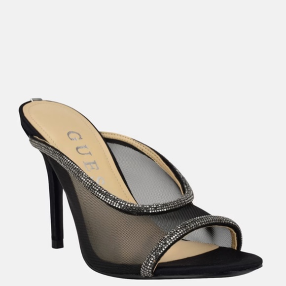 GUESS Mansa Rhinestone Mesh Heels - Picture 1 of 14
